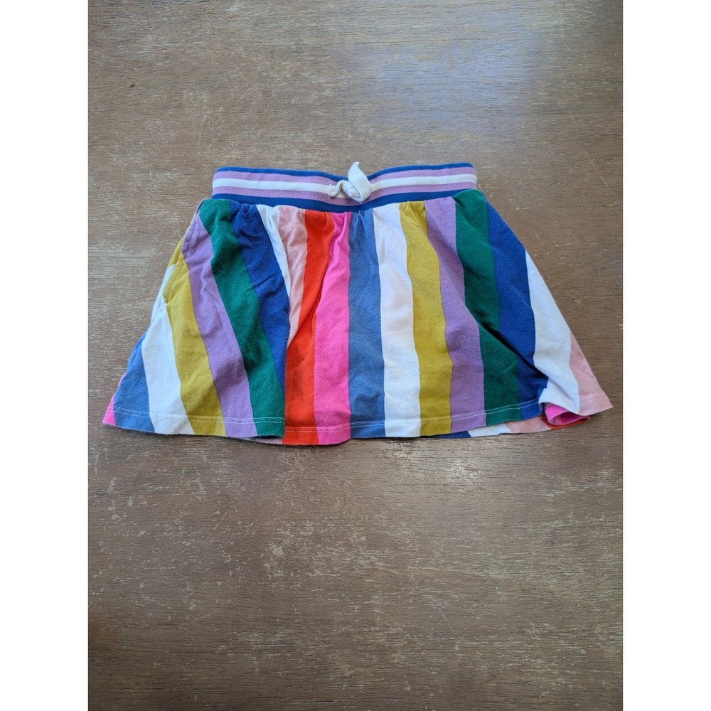 Mini Boden Girls Rainbow Striped Jersey Skort Shorts Size 5-6Y Multicolor
